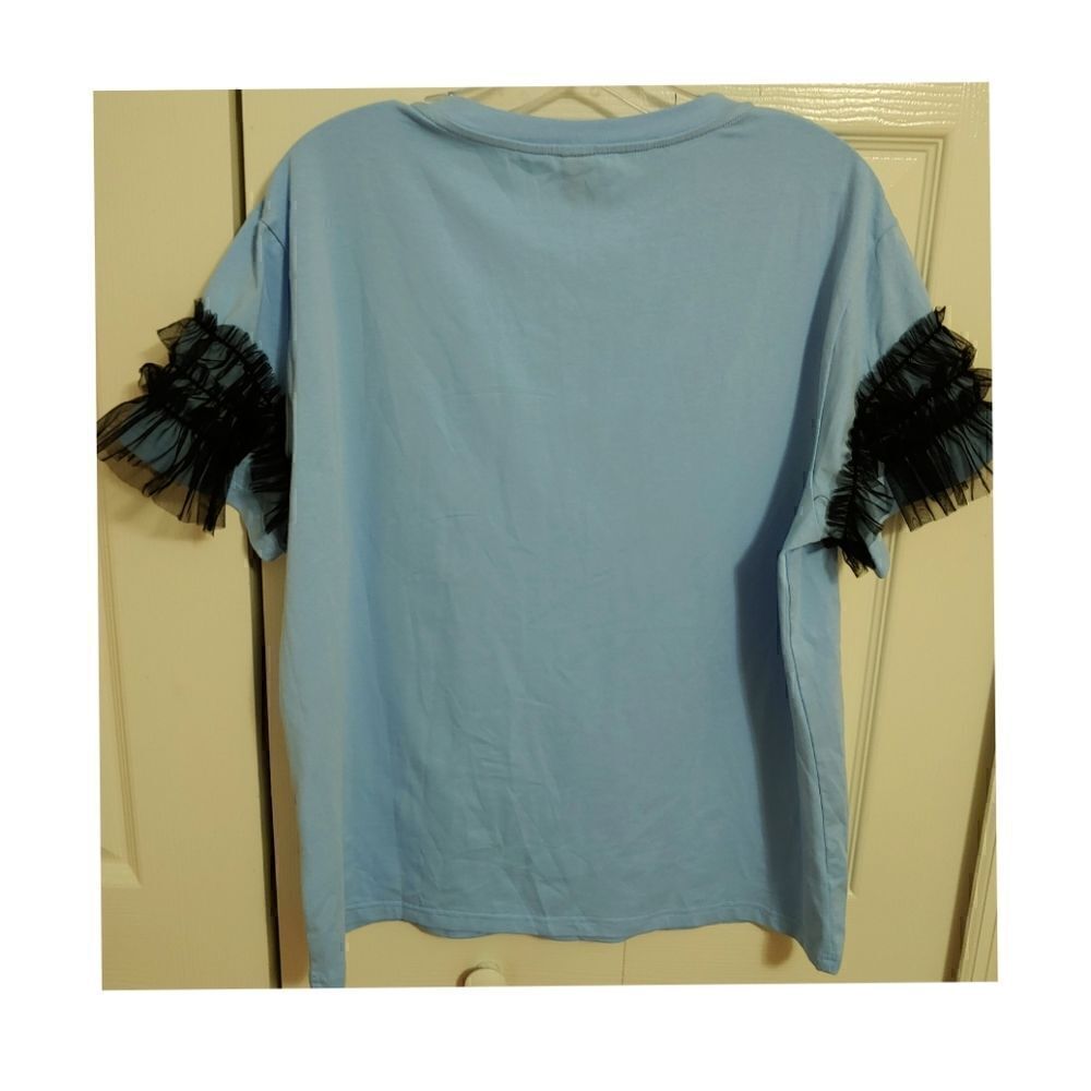 Women's Slogan Sort Sleeve Tee by SHEIN with Tags NWT Size L - Picture 2 of 7